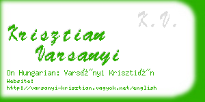 krisztian varsanyi business card